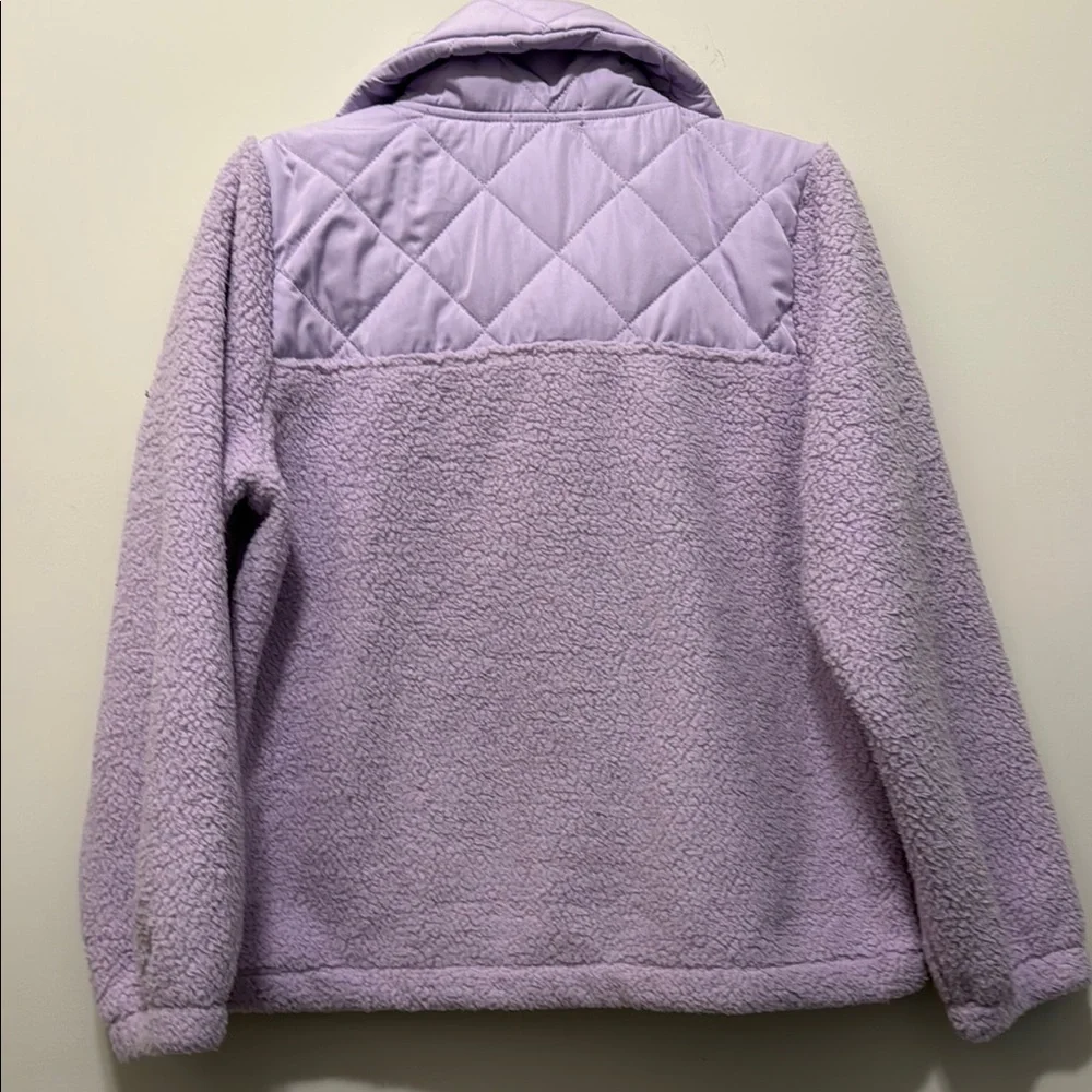 J. Crew Purple Puffer Jacket with Quilted Design